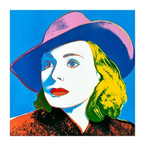 Ingrid Bergman-With Hat by Andy Warhol 58cm x 58cm High Quality Art Print - Picture 1 of 1