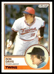 1983 O-Pee-Chee Ron Davis Minnesota Twins #380 - Picture 1 of 2