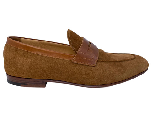 LOUIS VUITTON（LV） Mocassini Louis Vuitton uomo marroni in pelle scamosciata Saint Germain taglia 8 5 US 7 5 LV
