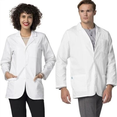 4XL белый ADAR классический консультации пальто - унисекс униформа несколько карманов - Изображение 1 из 4