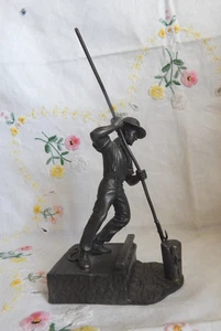 THE CANAL BOAT MAN FIGURINE THE AMERICAN PEOPLE FRANKLIN MINT BOX/COA - Picture 1 of 7