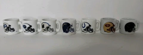 NFL Football Teams Mini Miniature Ceramic Coffee Mugs Team Logo Cups - Pick One Cover