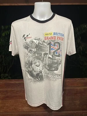 Moto GP Man's Size L Dlack and white HERTZ BRITISH GRAND PRIX T-shirt Short slee - Image 1 of 4