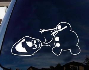 Frozen movie cartoon character Olaf the snowman car SUV decal sticker 6" White - Picture 1 of 1