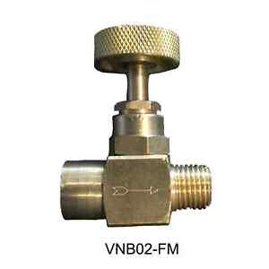 1/4" Brass Needle Valve - Female by Male 600 PSI (WOG) (20 Pack)