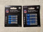 Detroit Lions NFL Super Heavy Duty AAA  / AA  Batteries 1-4 pack Each  ~ New