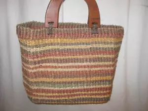 Esprit Jute Orange & Brown Jute Handbag EUC - Picture 1 of 6