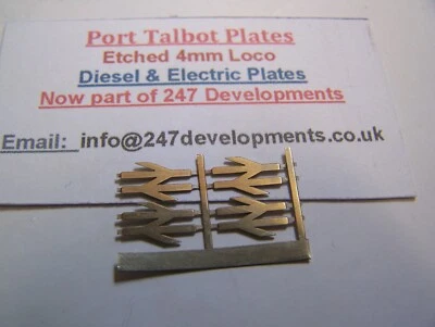 PORT TALBOT PLATES 4mm Scale Etch Plates BR Double Arrows Nickel Silver set of 4