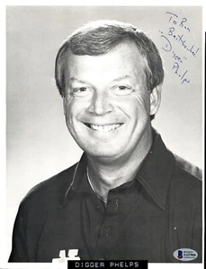 Digger Phelps signiert Notre Dame Fighting Irish 8,5x11 Foto Beckett COA - Bild 1 von 1
