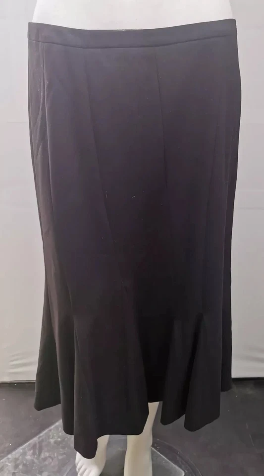 DDA NICOLE FARHI black panelled formal knee length skirt size 12 - Image 1 of 4
