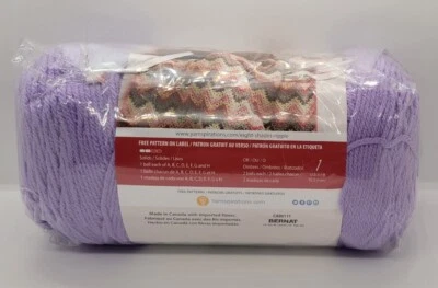 Bernat Super Value Lilac Solid Knitting/Crochet Acrylic 197g /7 oz Yarn NEW - Image 1 of 4
