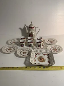 ALEMANIA VICTORIANA PAREJA CORTEJO PORCELANA Juego - Imagen 1 de 8