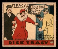 1935 R27 Cartoon Comic Strip Cards #102 Dick Tracy - Jail NM