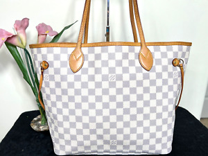 Authentic Louis Vuitton Neverfull MM Damier Azur Tote Bag
