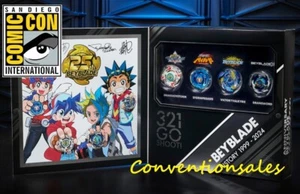 SDCC 2025 HASBRO EXCLUSIVO BEYBLADE X 25º ANIVERSARIO SET PREVENTA - Imagen 1 de 4