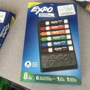 Expo 80556 trocken abwischbares Marker-Set, Keilspitze, verschiedene Farben geruchsarm - Bild 1 von 2