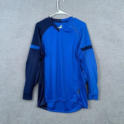 Storelli ExoShield Gladiator Men's Soccer Goalie Jersey Large Blue Padded Elbows - Image 1 of 4