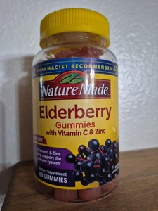 Nature Made Holunder Gummis mit C & Zink 100 Stück 04/2027 Immunität #1 Marke - Bild 1 von 8