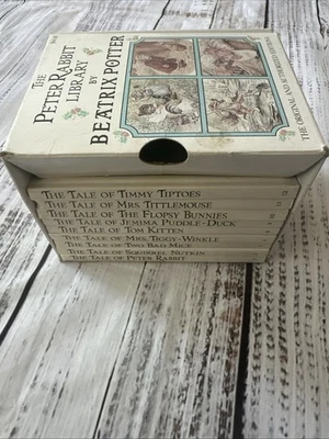 9 The Peter Rabbit Library by Beatrix Potter 1988 Mini Book Series With Box - Image 1 of 4