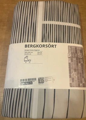 Juego de funda nórdica y funda de almohada tamaño único Ikea Bergkorsort 150 x 200 cm NUEVO Foto 1 de 4