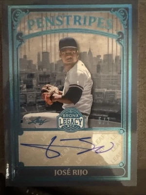 Rayas de béisbol LEAF BRONX LEGACY 2025 AUTÓGRAFO #4/7 YANKEES José Rijo Foto 1 de 3