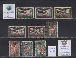 WC1_31353. AEGEAN COL.: ISL. RODI. 1932 MARCH TO ROME short set. Used - Picture 1 of 1