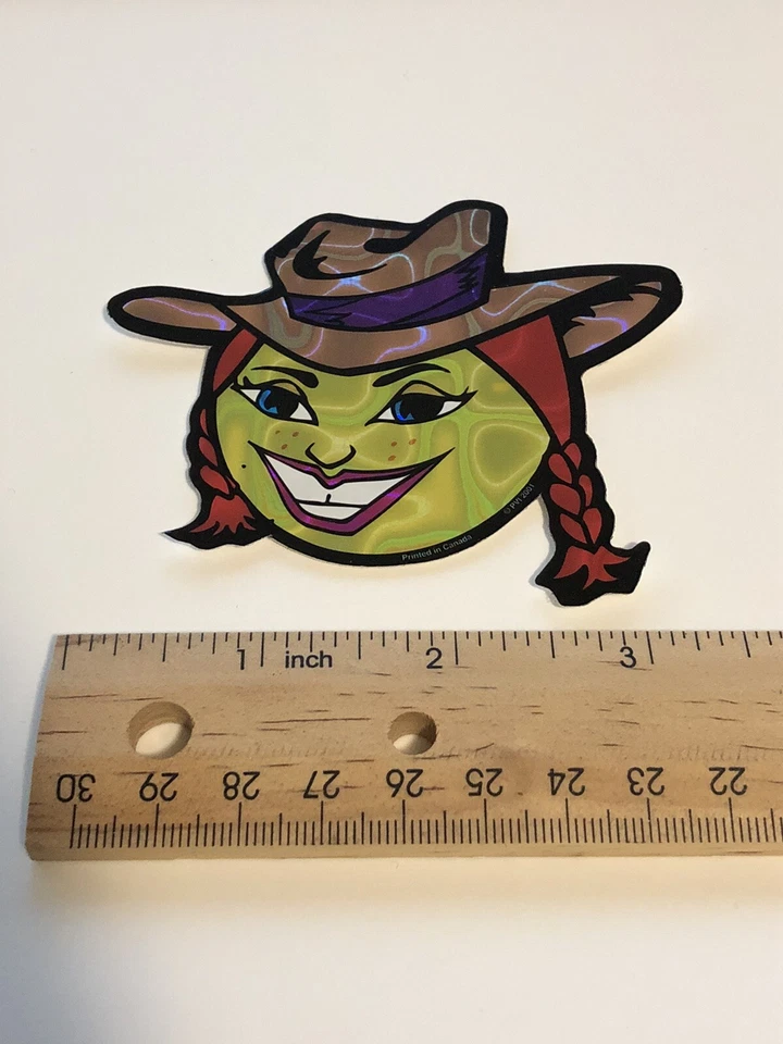 Vintage 2000s Vending Machine Sticker Decal Konica Smiley Face Emoji - Image 1 of 1