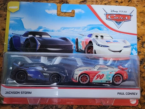 DISNEY PIXAR CARS 3 JACKSON STORM & PAUL CONREV NEXT-GEN PISTON SERIES 2 pack Cover
