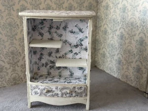 Dollhouse Decoupage open cabinet with drawer 1:12 scale- AS IS - Picture 1 of 13