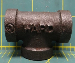 Ward 1/2" x 1/2" x 1/2" Malleable Iron Straight Tee Class 150 - Picture 1 of 5