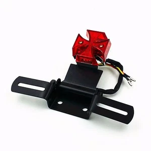Red Cross Brake Tail Light For Harley Honda Kawasaki Suzuki Yamaha Victory Cafe - Bild 1 von 9