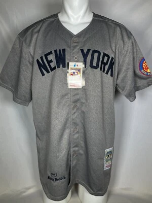 Camiseta deportiva Mitchell & Ness 1952 gris para hombre Mickey Mantle #7 New York Yankees 56 nueva con etiquetas Foto 1 de 4