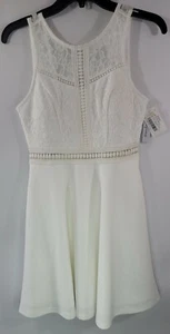 NUEVO CON ETIQUETAS - Extraordinario Vestido de Encaje Marfil, Crema - Talla 3 Junior Ajuste y Destello - Imagen 1 de 12
