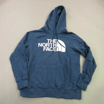 Sudadera con capucha North Face para mujer manga media larga ropa deportiva bolsillos con capucha azul Foto 1 de 4