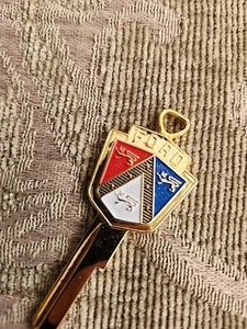 Gold Plated NOS 1964 Ford Uncut Key Blank Accessory Ford Crest - Picture 1 of 3