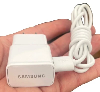 Genuine OEM Samsung  10W 5V USB Charger Travel Adapter EP-TA12JWE Micro USB Cord - Image 1 of 2