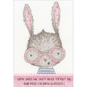 Dimensions Counted Cross Stitch Kit - Rose Colored Glasses - 5"X7" New - Picture 1 of 2