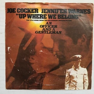 Joe Cocker, Jennifer Warnes ‎– Up Where We Belong 7" Vinyl Record - Picture 1 of 2