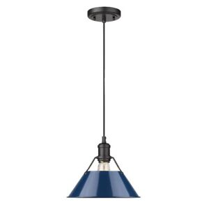 1 Light Medium Pendant in Durable style - 8.5 Inches high by 10 Inches wide-Aged