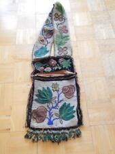 ANTIQUE c1870-90s CHIPPEWA INDIAN BEADED BANDOLIER BAG - ADULT SIZE - EARLY XMPL