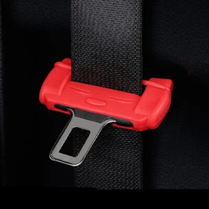 Universal Silicone Car Safety Belt Buckle Clip Anti-scratch Protective Covers - Picture 1 of 6