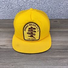 Johnnie Walker RVs Snapback Vintage Mesh Foam Patch Yellow Trucker Hat Las Vegas