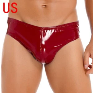 Hombres Ropa Interior Metálica Brillante Charol Calzoncillos Boxer Bragas de Natación - Imagen 1 de 107