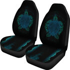 2Pc Car Front Seat Covers 3D Vintage Turtle Dog Printing Universal Seat Cushion