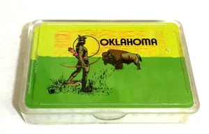 Vintage Oklahoma Playing Cards Swap Buffalo Hunter Indian American Western - Picture 1 of 8
