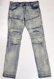 Ostakt Denim Mens Distressed Bleached Mid Rise Pocketed Denim Jeans Size 34x34 - Picture 1 of 12