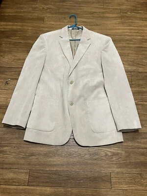 Dolce Gabbana Men’s 54 Beige Velvet Italian Two Buttons Blazer - Image 1 of 4