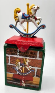 Gusseisen Schaukel Karussell Pferd Weihnachten Strumpf Aufhänger Halter in Box - Bild 1 von 5