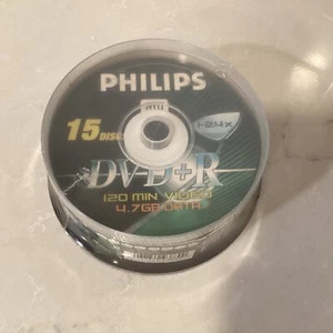 Philips DVDR1S04/711 4.7GB 120-Minute 2.4x DVD+Rs (15 ct., Cake Box Spindle) NEW - Picture 1 of 5
