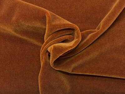 DISEÑADOR FELPA MOHAIR CARAMELO NARANJA TERCIOPELO TELA MULTIUSOS POR YARDA 55"W Foto 1 de 3